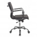 Кресло руководителя Бюрократ Ch-993-Low черный экокожа низк.спин. крестовина металл хром CH-993-LOW/BLACK
