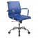 Кресло руководителя Бюрократ CH-993-Low синий экокожа низк.спин. крестовина металл хром CH-993-LOW/BLUE, 1254-02