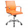 Кресло руководителя Бюрократ CH-993-Low оранжевый экокожа низк.спин. крестовина металл хром CH-993-LOW/ORANGE, 1261-02