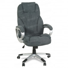 Кресло руководителя RT-345 ткань темно-серый, пластик серебро