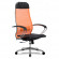 Кресло METTA В 1m 4/K131 оранжевая спинка черная сидушка сетка основание 17834 хром, 1190-04