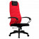 Кресло SU-BK130-10 красный спинка черная сидушка основание PL пластик, 1530-04