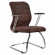Кресло SU-Mr-4 темно-коричневый велюр подл. 078 основание полозья 007 хром, 1004-04