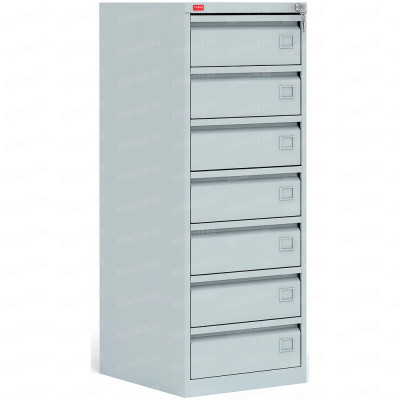 Картотечный металлический шкаф для хранения документов КР-7 1365х509х575 мм