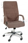 Кресло руководителя RT-333A ткань темно-коричневый, хром