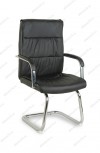 Кресло BY-7652 черный кожзам, полозья хром