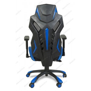 Кресло геймерское BY-8131 ткань черный, синие вставки