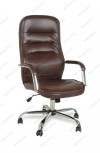 Кресло BY-9503 коричневый кожзам, хром