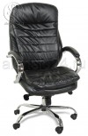 Кресло BY-9690 черный кожзам, хром, мультиблок