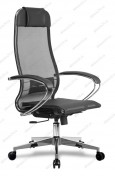 Кресло М4 сетка черная, основание металл хром