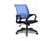 Кресло SU-CS-9 сетка спинка синяя, сиденье черное